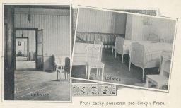 Praha První český pensionát pro dívky v Praze ložnice