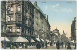 Staroměstská strana ulice Na Příkopě, rok 1909