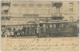 Praha Škrétova otevřená tramvaj 1899