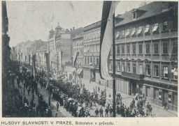 Praha Sokol Husovy slavnosti Na Příkopě nakl.Jedlička