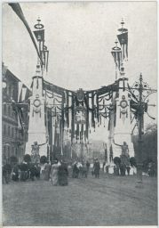 Železnice nádraží Praha císařské dny 1907