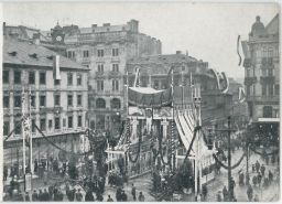 Praha Václavské náměstí Slavnostní brána FJI 1907