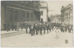 Praha Defilé s kapelou 1938 mobilizace?