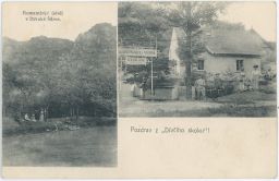 Praha Divoká Šárka Restaurace Na dívčím skoku 1910