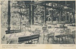Praha Žižkov Vítkov Zahradní velkorestaurace v městských sadech 1905