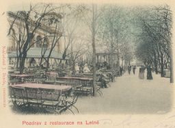 Praha Letná Zahradní restaurace 1902