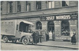 Praha Košíře obchod Josef Mandys auto Odkolek 1915