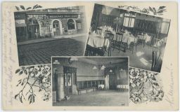 Praha Smíchov Pozdrav z restaurace u čísla 1 1912