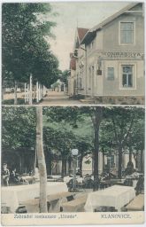 Praha Klánovice zahradní restaurace Uranie Konrádova restaurace 1913