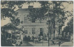 Mikulov Břeclav Hotel Bahnhof V. Entner zahradní restaurace