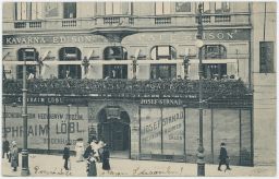 Praha Na příkopě Velkokavárna Edison 1930