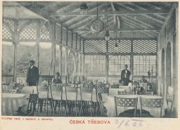 Česká Třebová restaurace v sadech U Javorky 1906