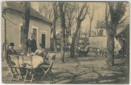 Praha Běchovice Znojemského zahradní restaurace u nádraží 1927