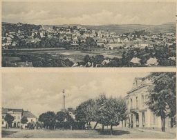 Valašské Klobouky, náměstí s Mariánským sloupem