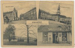 Letecký pohled na Holešov, Zlínský kraj, roku 1923