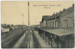 Železnice nádraží Karviná Karwin 1910