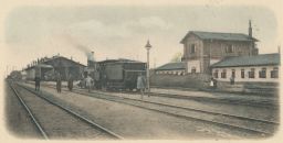 Železnice nádraží Velký Osek Kolín 1905