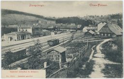 Železnice nádraží Kořenov Ober Polaun Jizerské hory Jablonec 1907