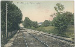 Železnice dvoukolejka Doudleby nad orlicí Rychnov nad Kněžnou 1910