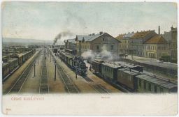 Železnice nádraží České Budějovice 1916