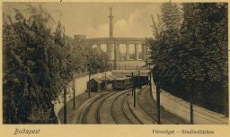 Železnice nádraží Városliget Budapest 1910