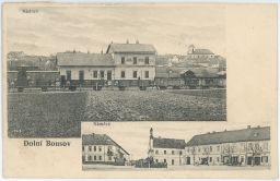Železnice nádraží náměstí Dolní Bousov Unter Bautzen Mladá Boleslav 1903