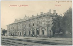 Železnice nádraží Bohušovice nad Ohří Litoměřice 1908