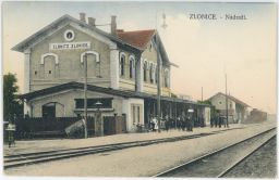 Železnice nádraží Zlonice Kladno 1916