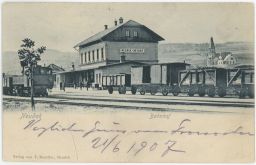 Železnice nádraží Nejdek Karlovy Vary 1907