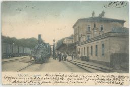 Železnice nádraží loko ChoceňÚstí nad Orlicí 1906