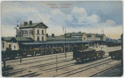Železnice nádraží Josefov Jaroměř Náchod 1919