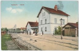 Železnice nádraží Vamberk Rychnov nad Kněžnou nakl. Dvořák