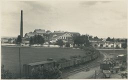 Železnice nádraží cukrovar Dolní Bučice Vrdy Kutná Hora 1932