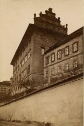 Schwarzenberský palác na Hradřanech od Malé Strany, vizitka