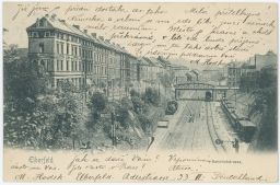 Železnice nádraží Elberfeld Wuppertal 1908