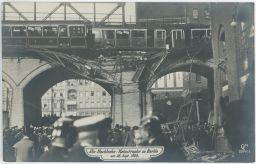 Železnice nádraží neštěstí Hochbahn Berlin 26.9.1908