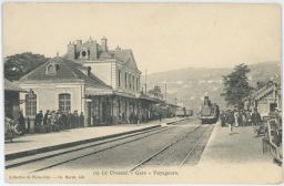 Železnice nádraží Gare du Creusot Ville Francie zastávka TGV