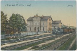 Železnice nádraží Weischlitz Vogtlandkreis Germany 1912