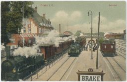 Železnice nádraží Brake Unterweser Niedersachsen Německo
