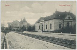 Železnice nádraží cukrovar Hatvan Chotvan Heves Maďarsko 1919