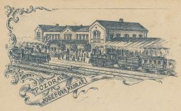 Železnice nádraží Josefov Jaroměř Náchod 1898