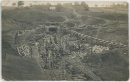 Železnice stavba tunelu Třebovice Rudoltice Ústí nad Orlicí stavitel Ing. Vojáček 1931