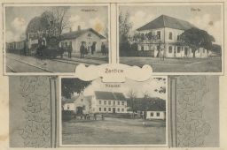 Železnice nádraží škola náměstí Žerčice Mladá Boleslav 1915