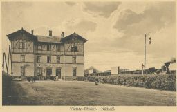 Železnice nádraží Všetaty Přívory Mělník 1914