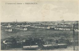 Železnice karanténní stanice Pardubice c.k.