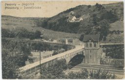 Železnice nádraží tunel Bratislava Poszony Pressburg 1908