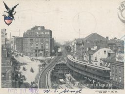 Železnice nádraží Cooper Union 3rd Avenue New York 1902