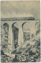 Železnice most viadukt Žampach Ústí nad Orlicí lokomotiva 423.0