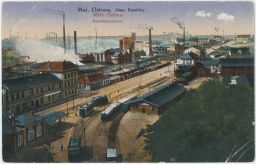 Železnice nádraží vlečka uhlí Jáma Karolina Ostrava 1918