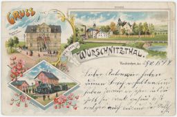 Železnice nádraží Würschnitztal Neukirchen 1897